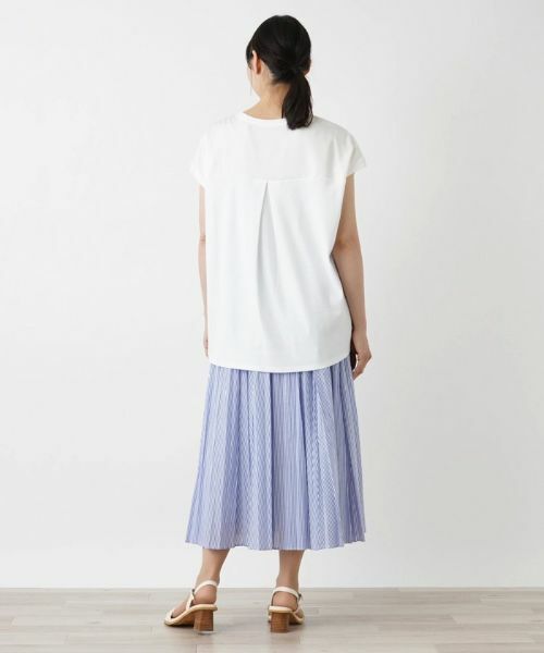 Leilian PLUS HOUSE / レリアンプラスハウス カットソー | 【店舗人気】切替えフレンチスリーブカットソー | 詳細17