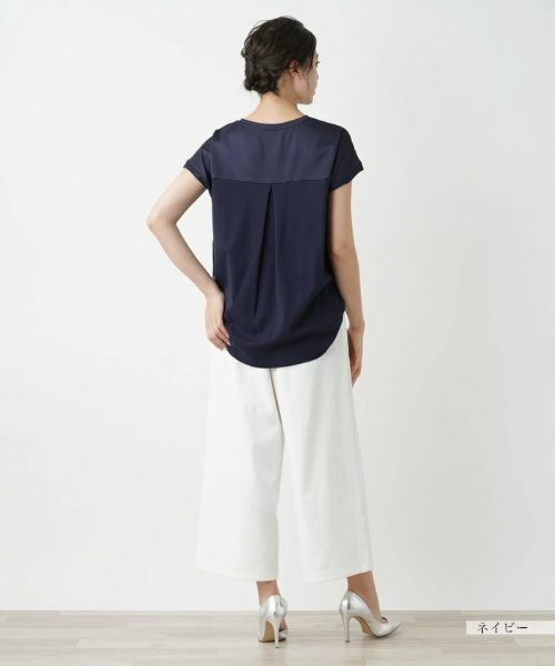 Leilian PLUS HOUSE / レリアンプラスハウス カットソー | 【店舗人気】切替えフレンチスリーブカットソー | 詳細3