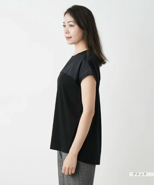 Leilian PLUS HOUSE / レリアンプラスハウス カットソー | 【店舗人気】切替えフレンチスリーブカットソー | 詳細8