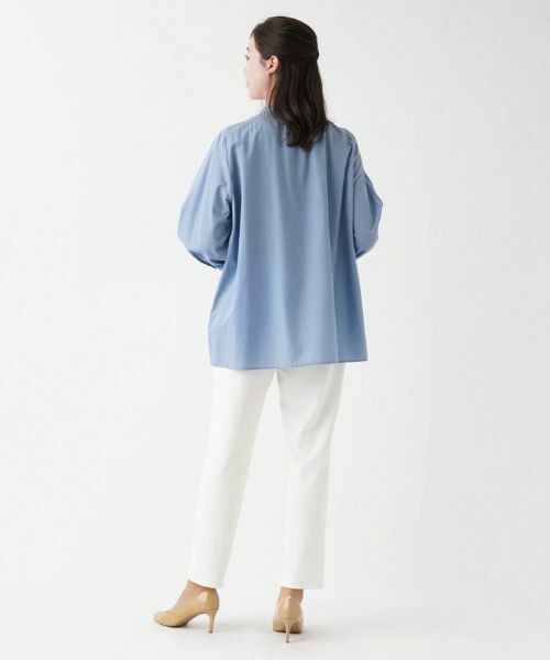 Leilian PLUS HOUSE / レリアンプラスハウス シャツ・ブラウス | ７分丈バンドカラーブラウス | 詳細3