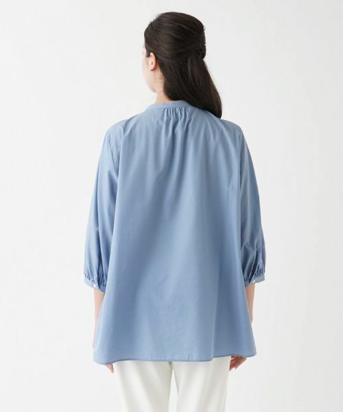 Leilian PLUS HOUSE / レリアンプラスハウス シャツ・ブラウス | ７分丈バンドカラーブラウス | 詳細6