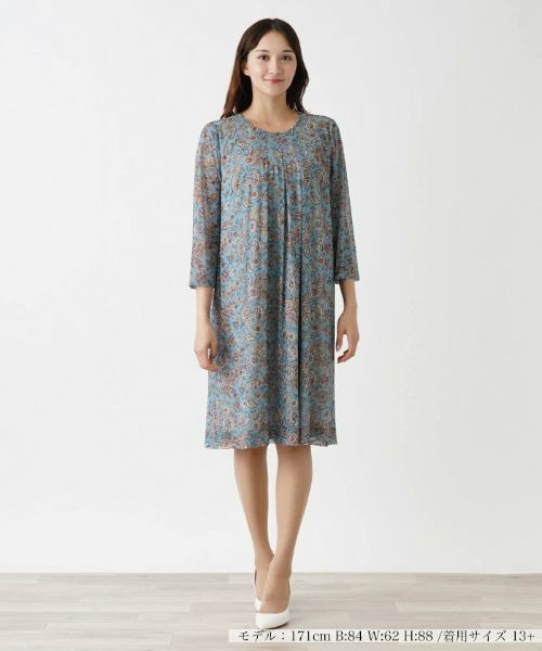 Leilian PLUS HOUSE / レリアンプラスハウス ドレス | 【店舗人気】ペイズリーワンピース【ERICA】 | 詳細7