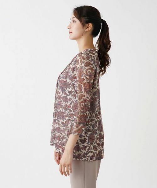 Leilian PLUS HOUSE / レリアンプラスハウス カットソー | ペイズリーブラウス【ERICA】 | 詳細11