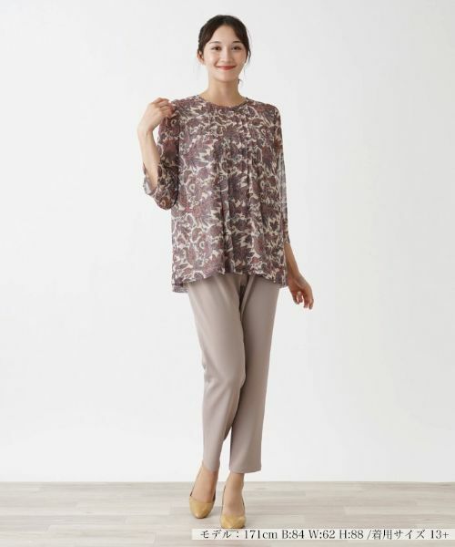 Leilian PLUS HOUSE / レリアンプラスハウス カットソー | ペイズリーブラウス【ERICA】 | 詳細7