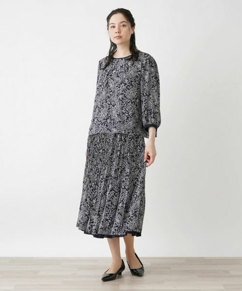 Leilian PLUS HOUSE / レリアンプラスハウス ロング・マキシ丈スカート | リバーシブルプリーツスカート【Leilian WHITE LABEL】 | 詳細1