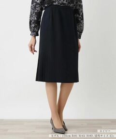 Leilian PLUS HOUSE / レリアンプラスハウス ミニ・ひざ丈スカート | サイドプリーツスカート