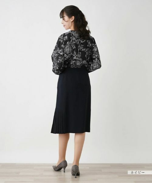 Leilian PLUS HOUSE / レリアンプラスハウス ミニ・ひざ丈スカート | サイドプリーツスカート | 詳細6