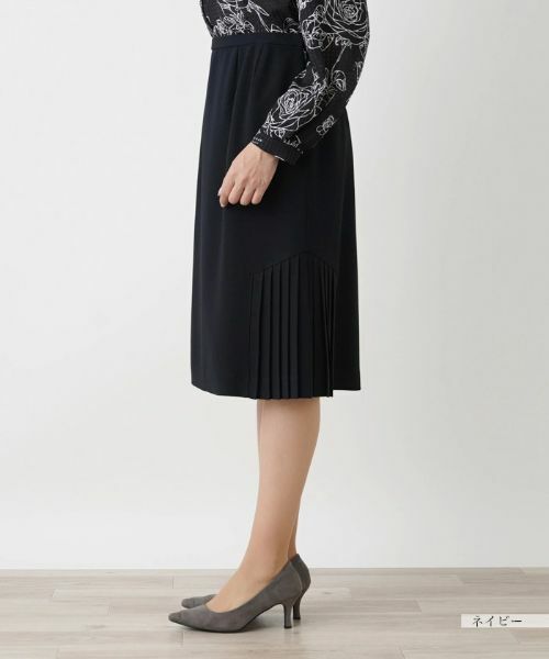 Leilian PLUS HOUSE / レリアンプラスハウス ミニ・ひざ丈スカート | サイドプリーツスカート | 詳細8