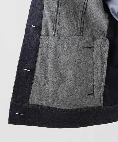 Leilian PLUS HOUSE / レリアンプラスハウス テーラードジャケット | ノーカラーデニムジャケット【Leilian WHITE LABEL】 | 詳細12