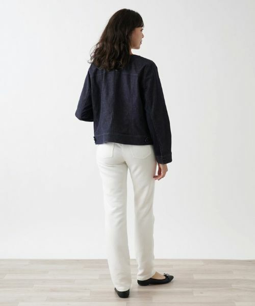 Leilian PLUS HOUSE / レリアンプラスハウス テーラードジャケット | ノーカラーデニムジャケット【Leilian WHITE LABEL】 | 詳細3