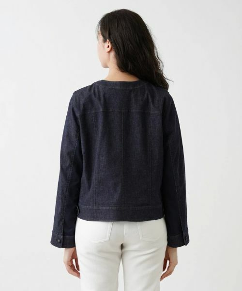 Leilian PLUS HOUSE / レリアンプラスハウス テーラードジャケット | ノーカラーデニムジャケット【Leilian WHITE LABEL】 | 詳細6