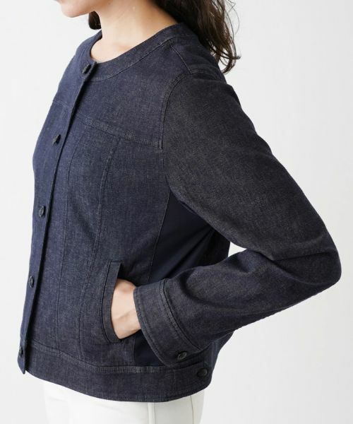 Leilian PLUS HOUSE / レリアンプラスハウス テーラードジャケット | ノーカラーデニムジャケット【Leilian WHITE LABEL】 | 詳細9
