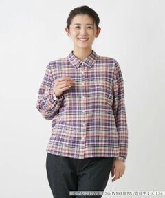 Leilian PLUS HOUSE / レリアンプラスハウス シャツ・ブラウス | チェックシャツブラウス【Leilian WHITE LABEL】