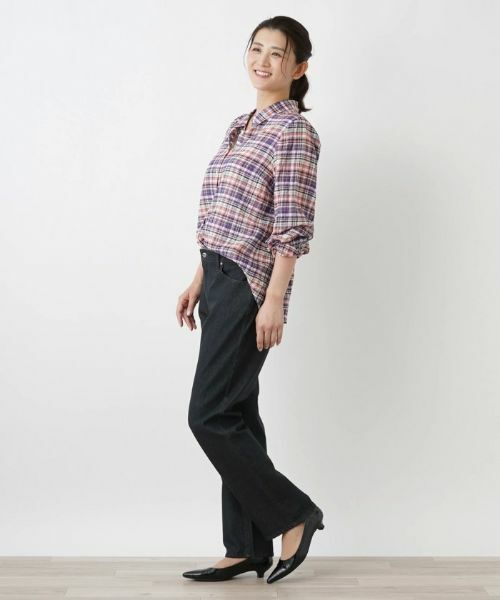Leilian PLUS HOUSE / レリアンプラスハウス シャツ・ブラウス | チェックシャツブラウス【Leilian WHITE LABEL】 | 詳細2