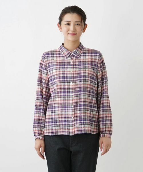 Leilian PLUS HOUSE / レリアンプラスハウス シャツ・ブラウス | チェックシャツブラウス【Leilian WHITE LABEL】 | 詳細4