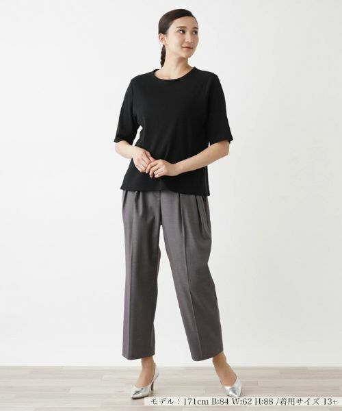 Leilian PLUS HOUSE / レリアンプラスハウス Tシャツ | 5分袖カットソー【BOURGE】 | 詳細1