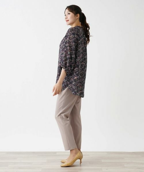 Leilian PLUS HOUSE / レリアンプラスハウス シャツ・ブラウス | ツイード調プリントブラウス | 詳細2
