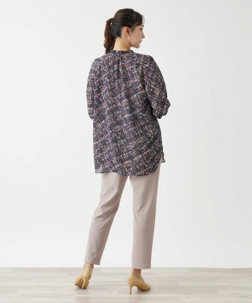 Leilian PLUS HOUSE / レリアンプラスハウス シャツ・ブラウス | ツイード調プリントブラウス | 詳細3