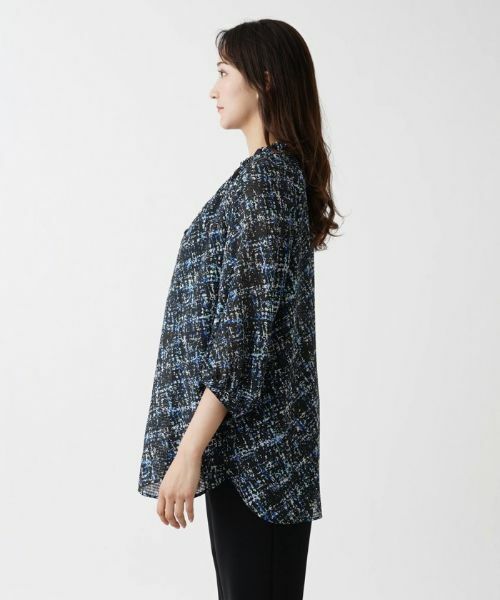 Leilian PLUS HOUSE / レリアンプラスハウス シャツ・ブラウス | ツイード調プリントブラウス | 詳細8