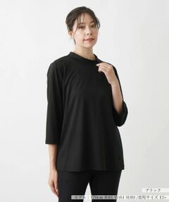 Leilian PLUS HOUSE / レリアンプラスハウス カットソー | 洗えるモックネックインナー【Leilian WHITE LABEL】