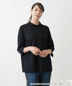 Leilian PLUS HOUSE / レリアンプラスハウス カットソー | 洗えるモックネックインナー【Leilian WHITE LABEL】