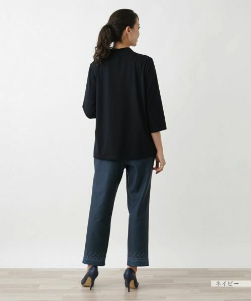 Leilian PLUS HOUSE / レリアンプラスハウス カットソー | 洗えるモックネックインナー【Leilian WHITE LABEL】 | 詳細3