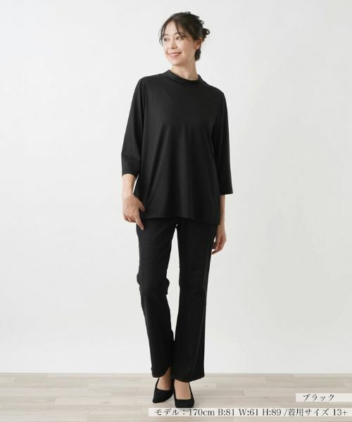 Leilian PLUS HOUSE / レリアンプラスハウス カットソー | 洗えるモックネックインナー【Leilian WHITE LABEL】 | 詳細4