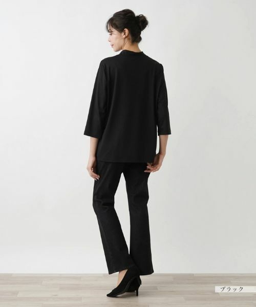 Leilian PLUS HOUSE / レリアンプラスハウス カットソー | 洗えるモックネックインナー【Leilian WHITE LABEL】 | 詳細6