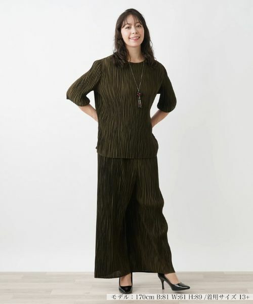 Leilian PLUS HOUSE / レリアンプラスハウス その他パンツ | 洗えるプリーツパンツ【Leilian WHITE LABEL】 | 詳細4