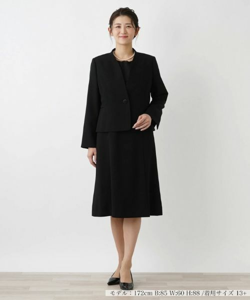 Leilian PLUS HOUSE / レリアンプラスハウス ドレス | ワンピースアンサンブル【ブラックフォーマル】(ブラック)