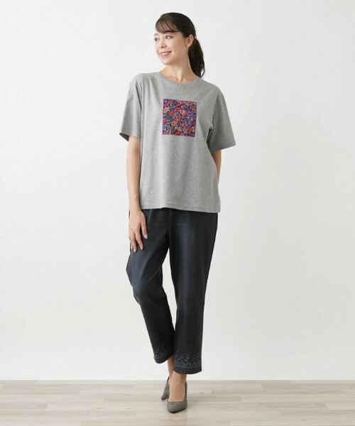 Leilian PLUS HOUSE / レリアンプラスハウス Tシャツ | フラワーＴシャツ | 詳細1