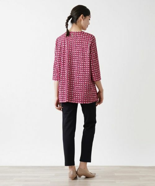 Leilian PLUS HOUSE / レリアンプラスハウス カットソー | ツイードプリントカットソー【Leilian WHITE LABEL】 | 詳細3