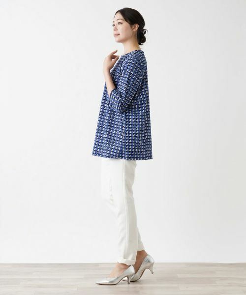 Leilian PLUS HOUSE / レリアンプラスハウス カットソー | ツイードプリントカットソー【Leilian WHITE LABEL】 | 詳細5