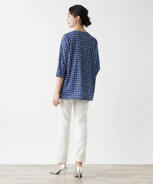 Leilian PLUS HOUSE / レリアンプラスハウス カットソー | ツイードプリントカットソー【Leilian WHITE LABEL】 | 詳細6