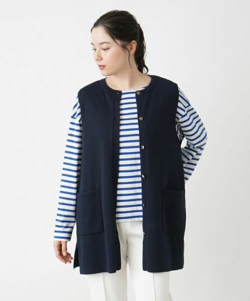 Leilian PLUS HOUSE / レリアンプラスハウス テーラードジャケット | クルーネックロングベスト | 詳細4