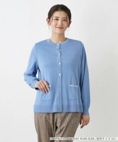 Leilian PLUS HOUSE / レリアンプラスハウス カーディガン・ボレロ | クルーネックカーディガン