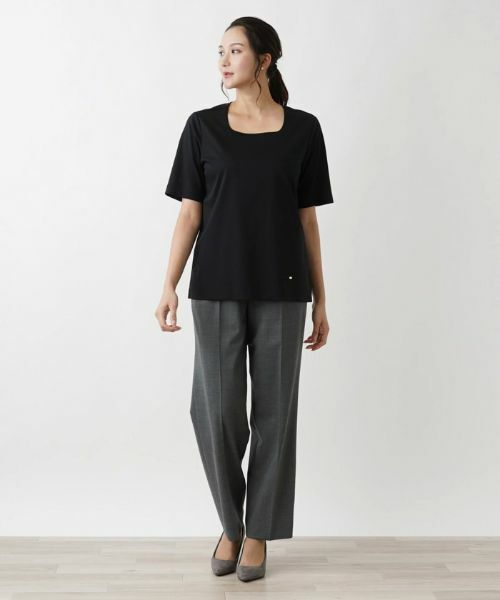 Leilian PLUS HOUSE / レリアンプラスハウス Tシャツ | スクエアネックＴシャツ | 詳細4