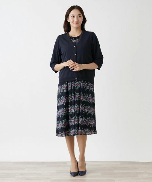 Leilian PLUS HOUSE / レリアンプラスハウス カーディガン・ボレロ | パールボタンカーディガン | 詳細1