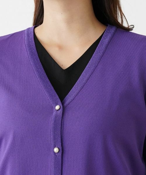 Leilian PLUS HOUSE / レリアンプラスハウス カーディガン・ボレロ | パールボタンカーディガン | 詳細10