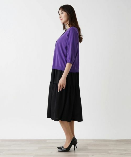 Leilian PLUS HOUSE / レリアンプラスハウス カーディガン・ボレロ | パールボタンカーディガン | 詳細5