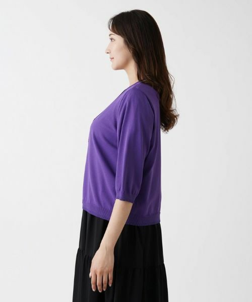 Leilian PLUS HOUSE / レリアンプラスハウス カーディガン・ボレロ | パールボタンカーディガン | 詳細8