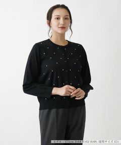 Leilian PLUS HOUSE / レリアンプラスハウス 【店舗人気】ラメフーデッドカーディガン【BOURGE】 店舗人気】ラメフーデッドカーディガン【BOURGE