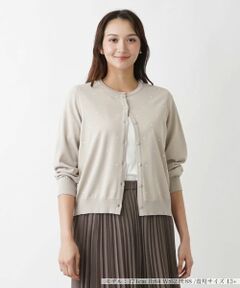 Leilian PLUS HOUSE / レリアンプラスハウス カーディガン・ボレロ | クルーネックニットカーディガン