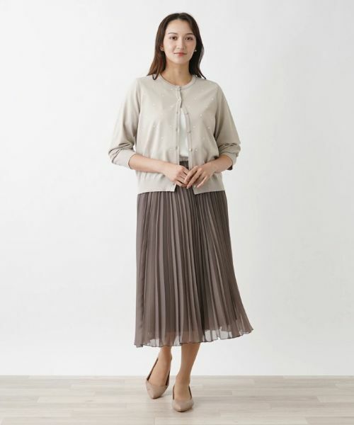 Leilian PLUS HOUSE / レリアンプラスハウス カーディガン・ボレロ | クルーネックニットカーディガン | 詳細1