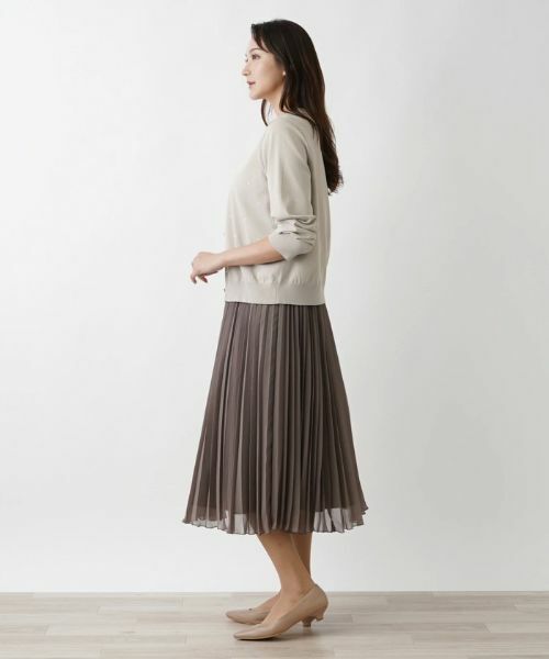 Leilian PLUS HOUSE / レリアンプラスハウス カーディガン・ボレロ | クルーネックニットカーディガン | 詳細2