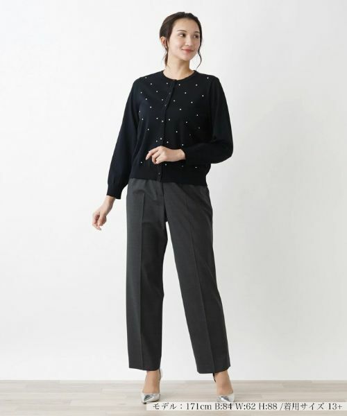 Leilian PLUS HOUSE / レリアンプラスハウス カーディガン・ボレロ | クルーネックニットカーディガン | 詳細4