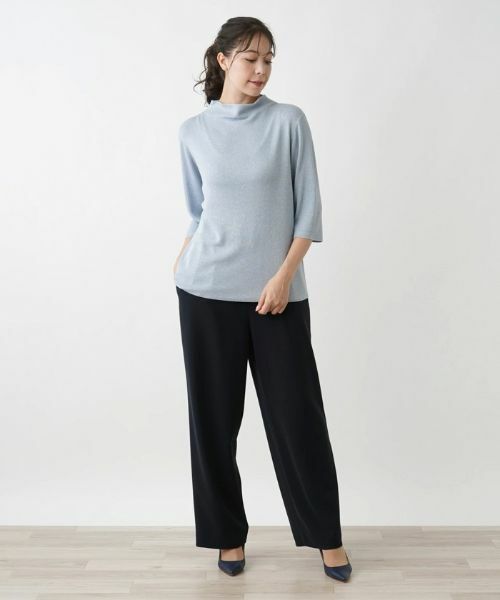 Leilian PLUS HOUSE / レリアンプラスハウス ニット・セーター | ハイネックプルオーバー | 詳細1