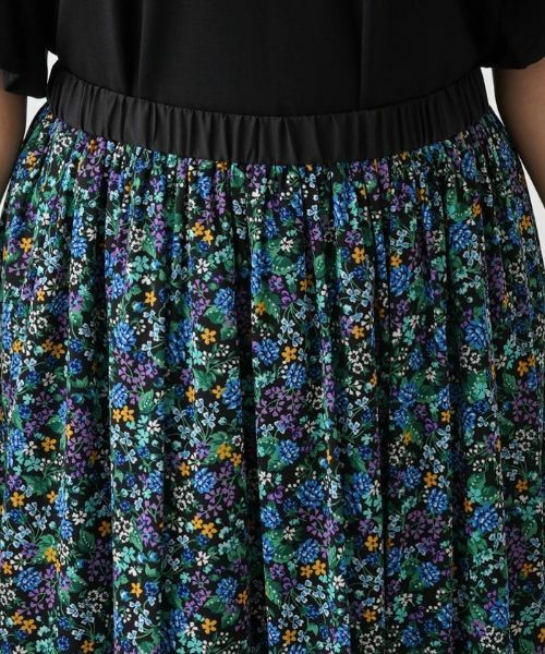 Leilian PLUS HOUSE / レリアンプラスハウス ミニ・ひざ丈スカート | 【セットアップ対応商品】フラワーガーデンフレアスカート | 詳細10