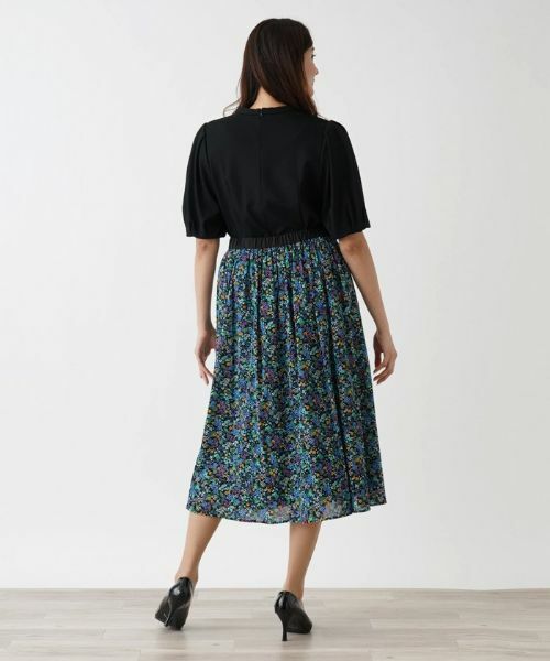Leilian PLUS HOUSE / レリアンプラスハウス ミニ・ひざ丈スカート | 【セットアップ対応商品】フラワーガーデンフレアスカート | 詳細6