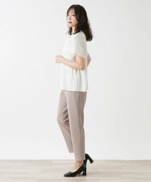 Leilian PLUS HOUSE / レリアンプラスハウス シャツ・ブラウス | ボウタイ半袖シフォンブラウス | 詳細2